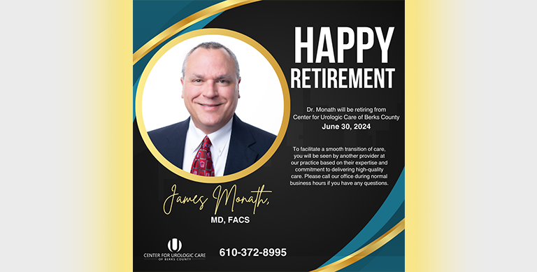 Dr. Monath will be retiring on June 30, 2024.